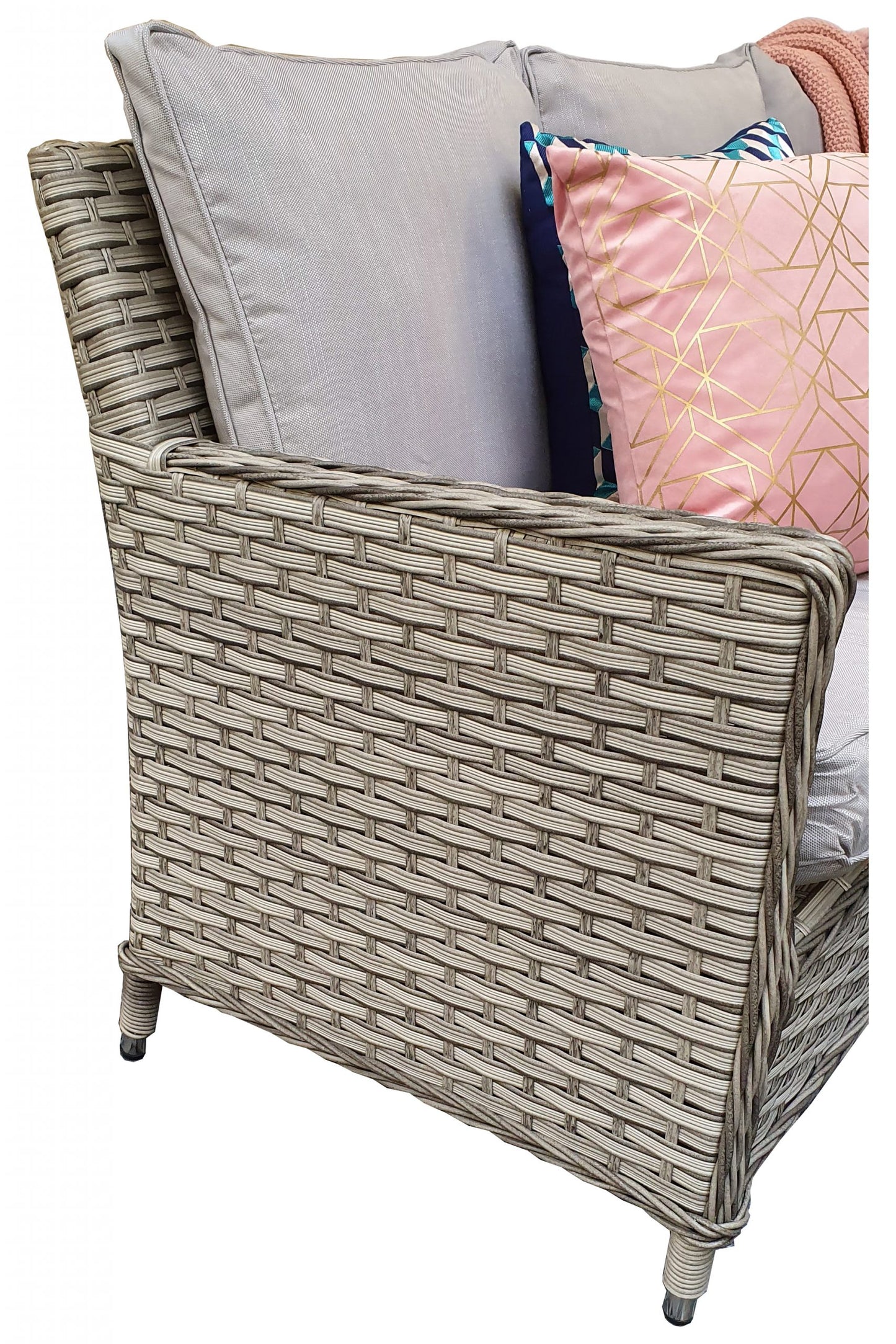Rattan Corner Dining sofa with Lift Table and Ice Bucket | Edwina | Edwi0317