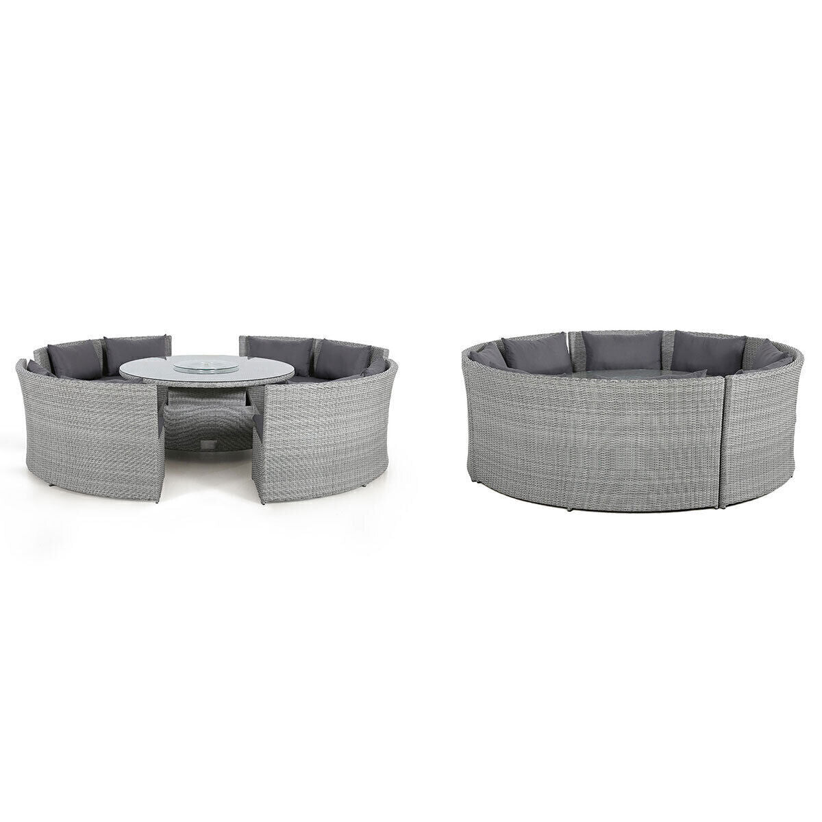 Homeflair - Ascot Round Rattan Sofa Dining Set
