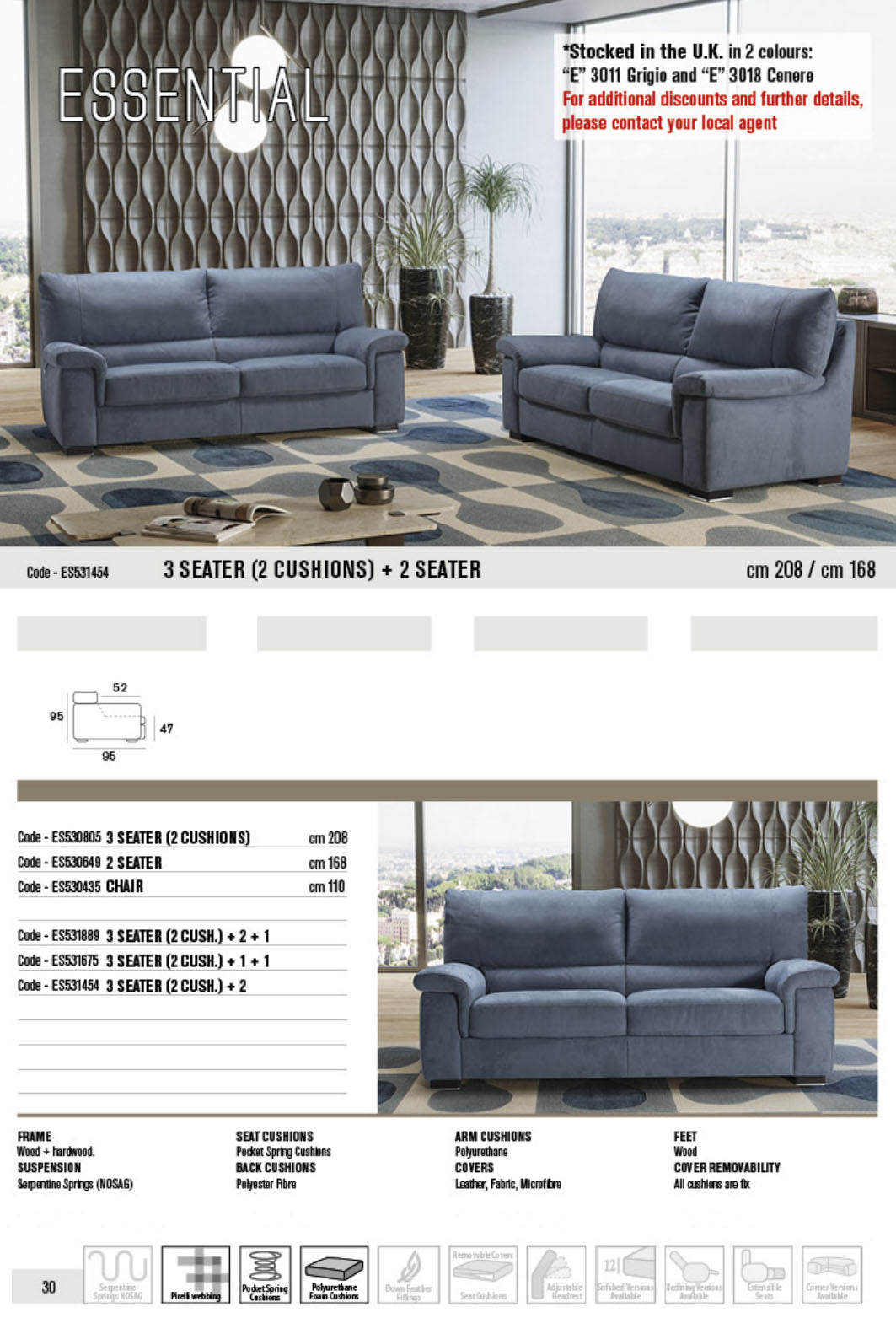 Essential Leather Sofa Collection | Newtrend Concepts Italia