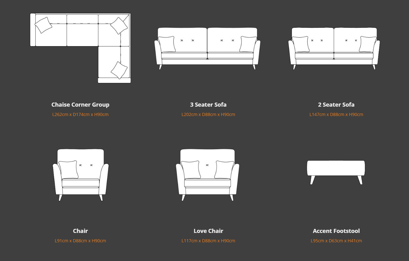 Evelyn Fabric Sofa Collection | Lebus Upholstery