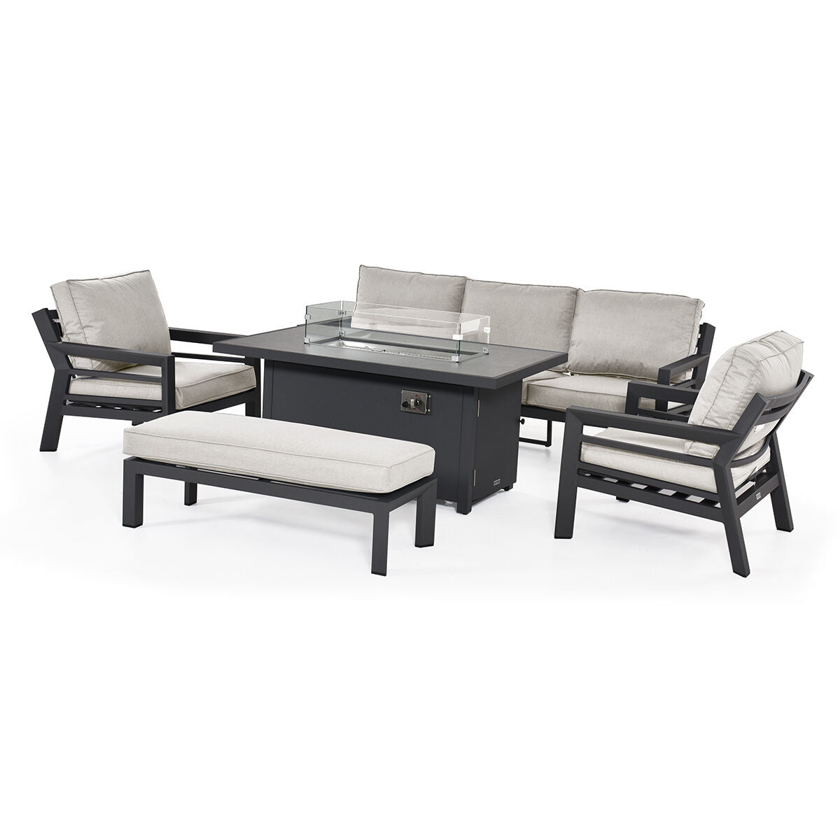 Homeflair - New York 3 Seat Aluminium Sofa Set
