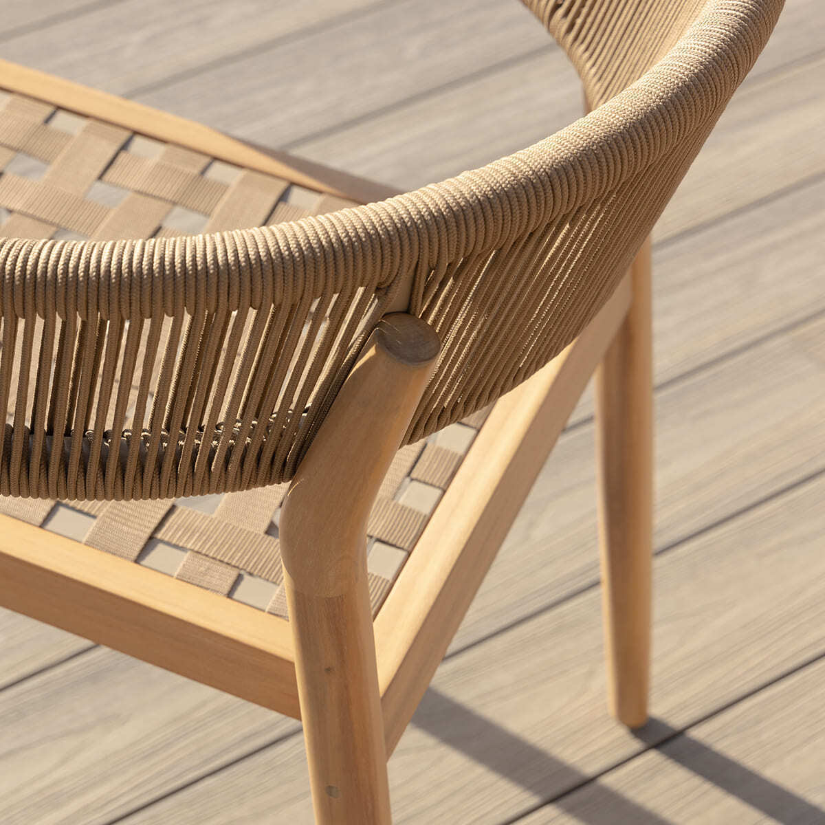 Homeflair - Porto Rope Weave 8 Seat Rectangular Dining Set