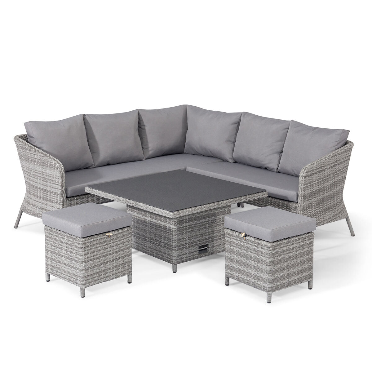 Homeflair - Santorini Square Rattan Corner Dining Set