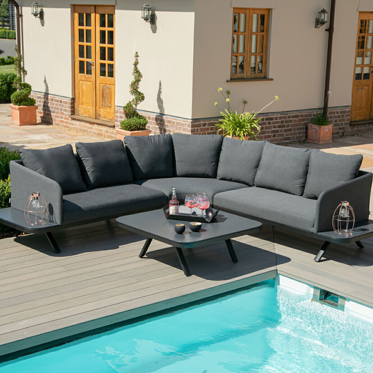Homeflair - Outdoor Fabric Cove Corner Sofa Group