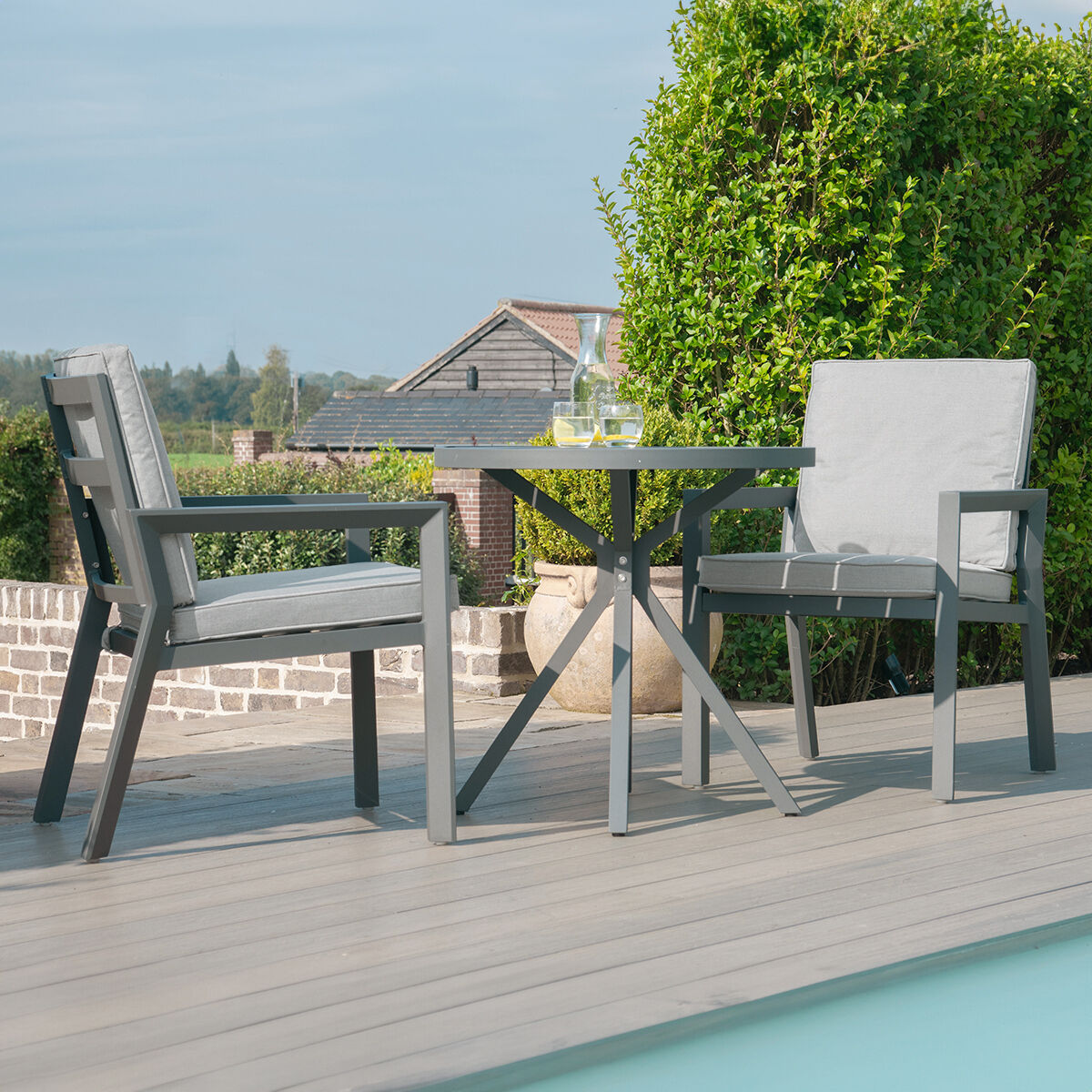 Homeflair - New York 3 Piece Aluminium Bistro Set