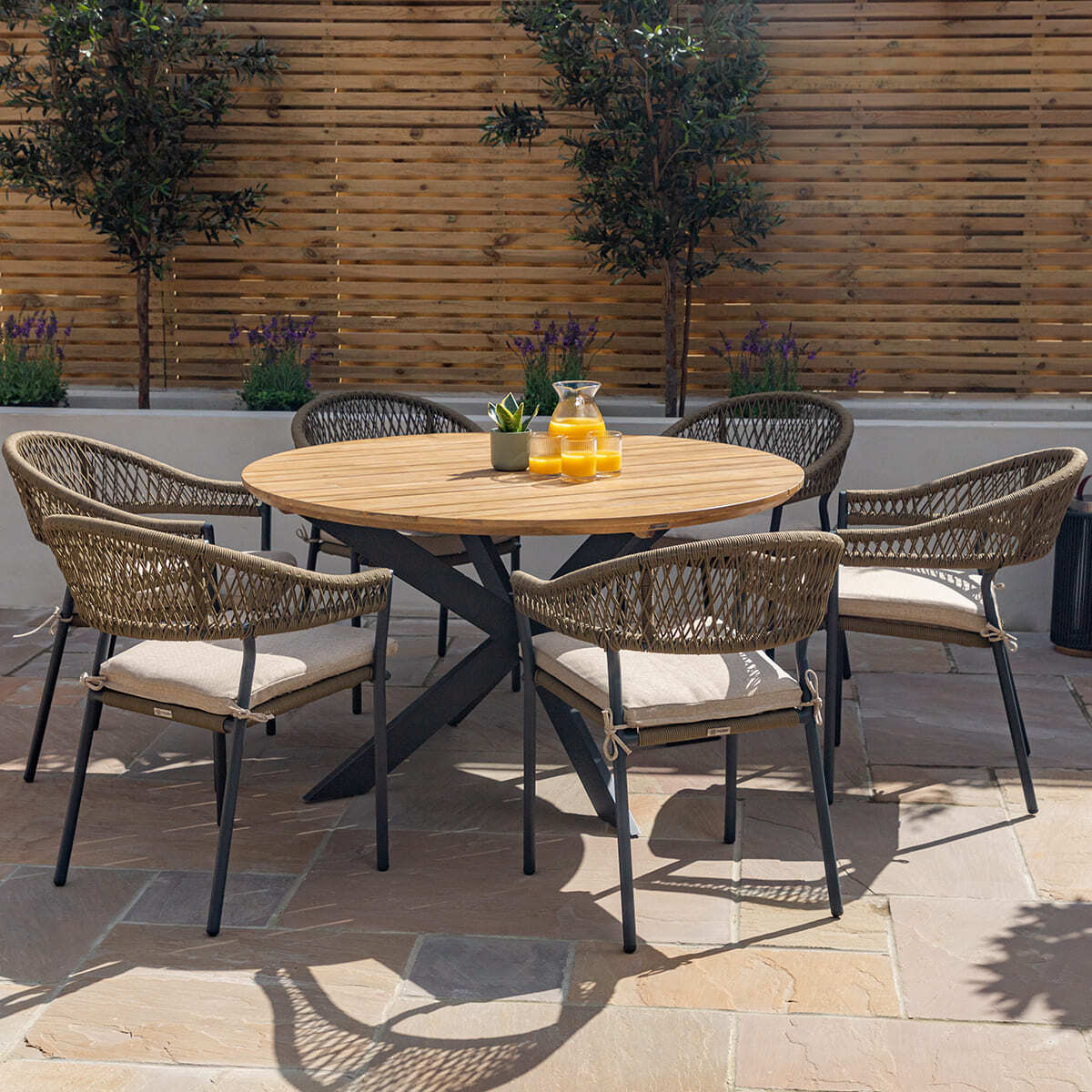 Homeflair - Bali Rope Weave Dining Set