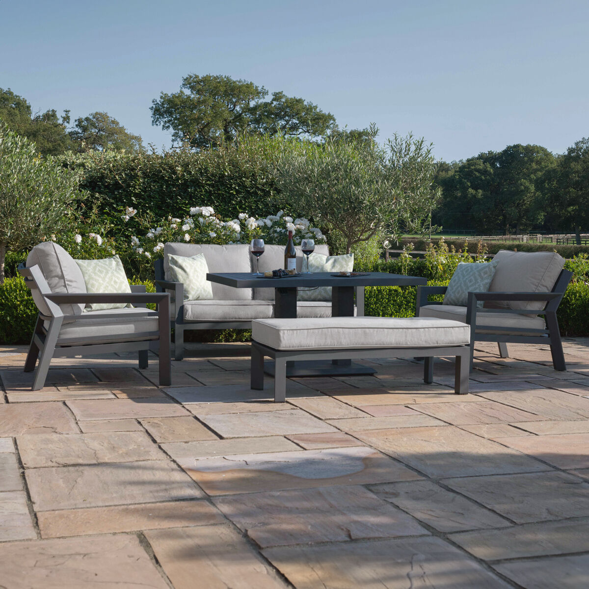 Homeflair - New York 2 Seat Aluminium Sofa Set
