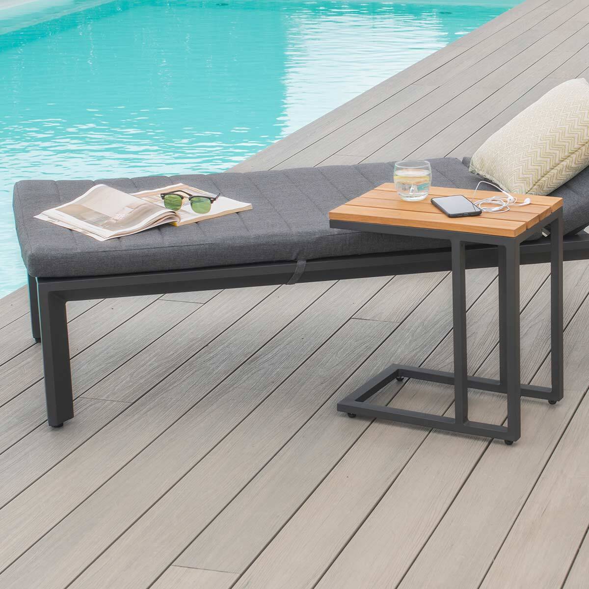 Homeflair - Manhattan Aluminium Sunlounger