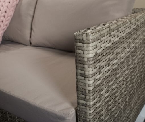 Rattan Lucy Grey Corner Sofa with Storage Box Table | Lucy0395