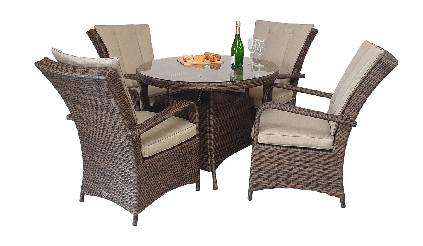 Rattan Table and 4 Chairs Set | Florence | Flor0229_0255