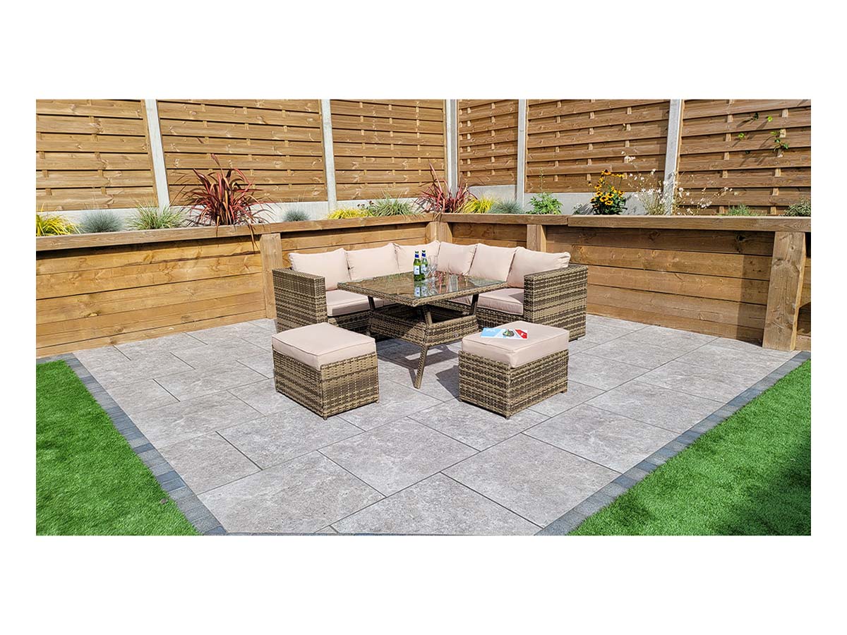 Signature Weave - GEORGIA corner gas firepit set | GEOR0149_MILA0482