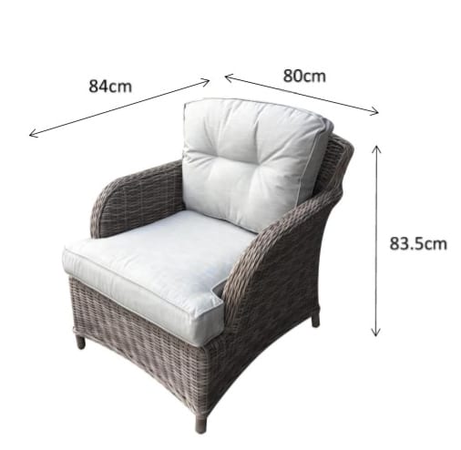 Rattan Harriet 2 Seater Sofa + 2 Ottoman Stools Dining Set | Harr0134