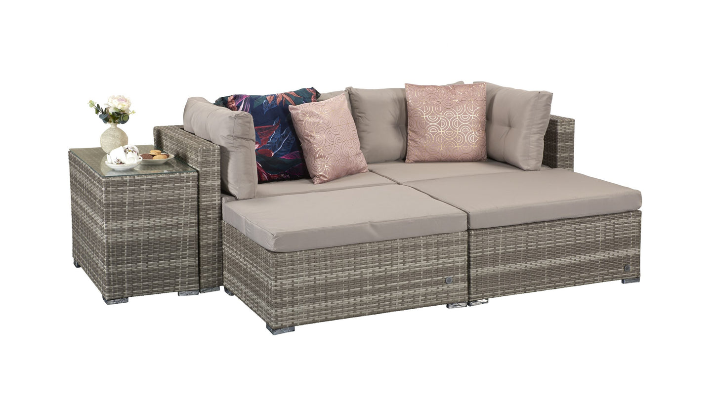 Rattan Harper Modular Stacking Sofa Set in Grey | Harp0288