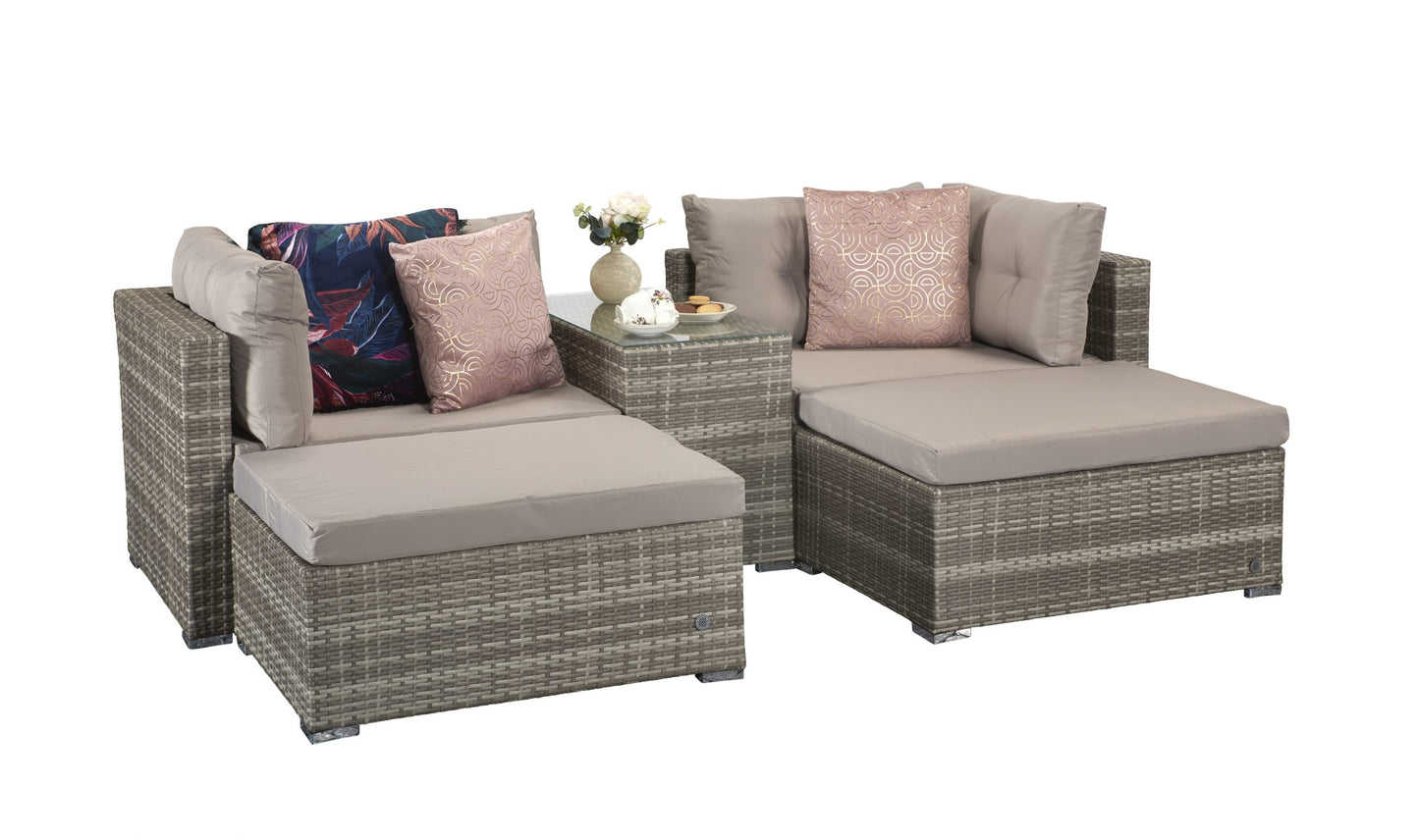 Rattan Harper Modular Stacking Sofa Set in Grey | Harp0288