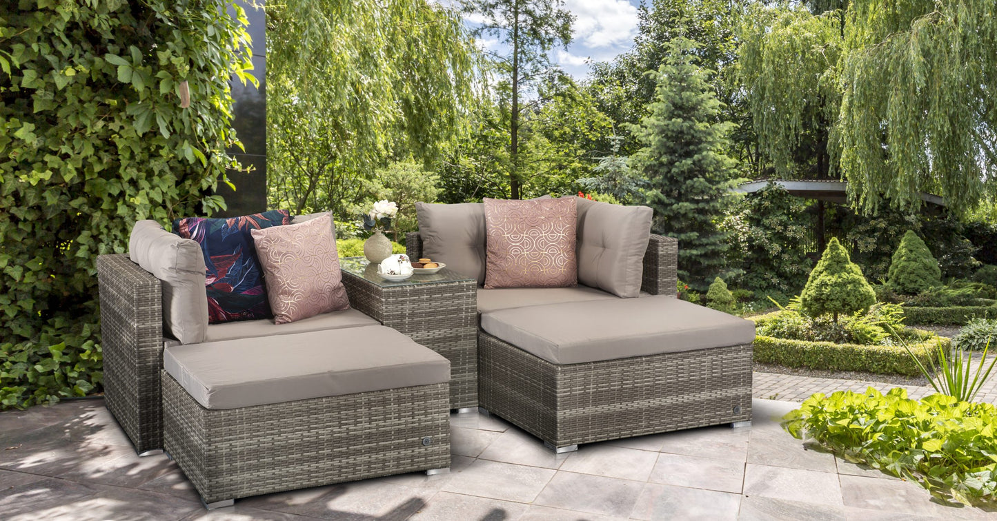 Rattan Harper Modular Stacking Sofa Set in Grey | Harp0288