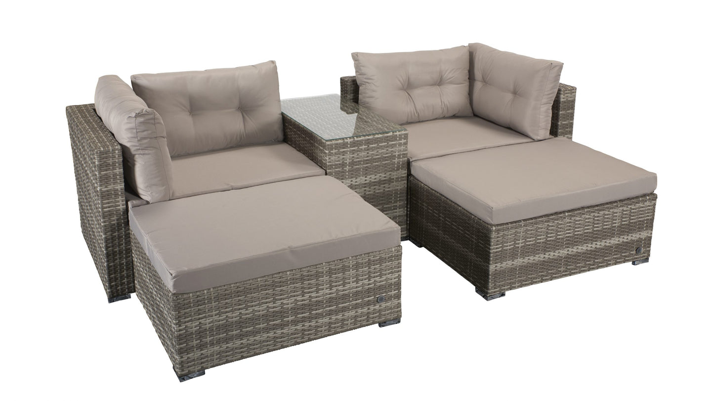 Rattan Harper Modular Stacking Sofa Set in Grey | Harp0288