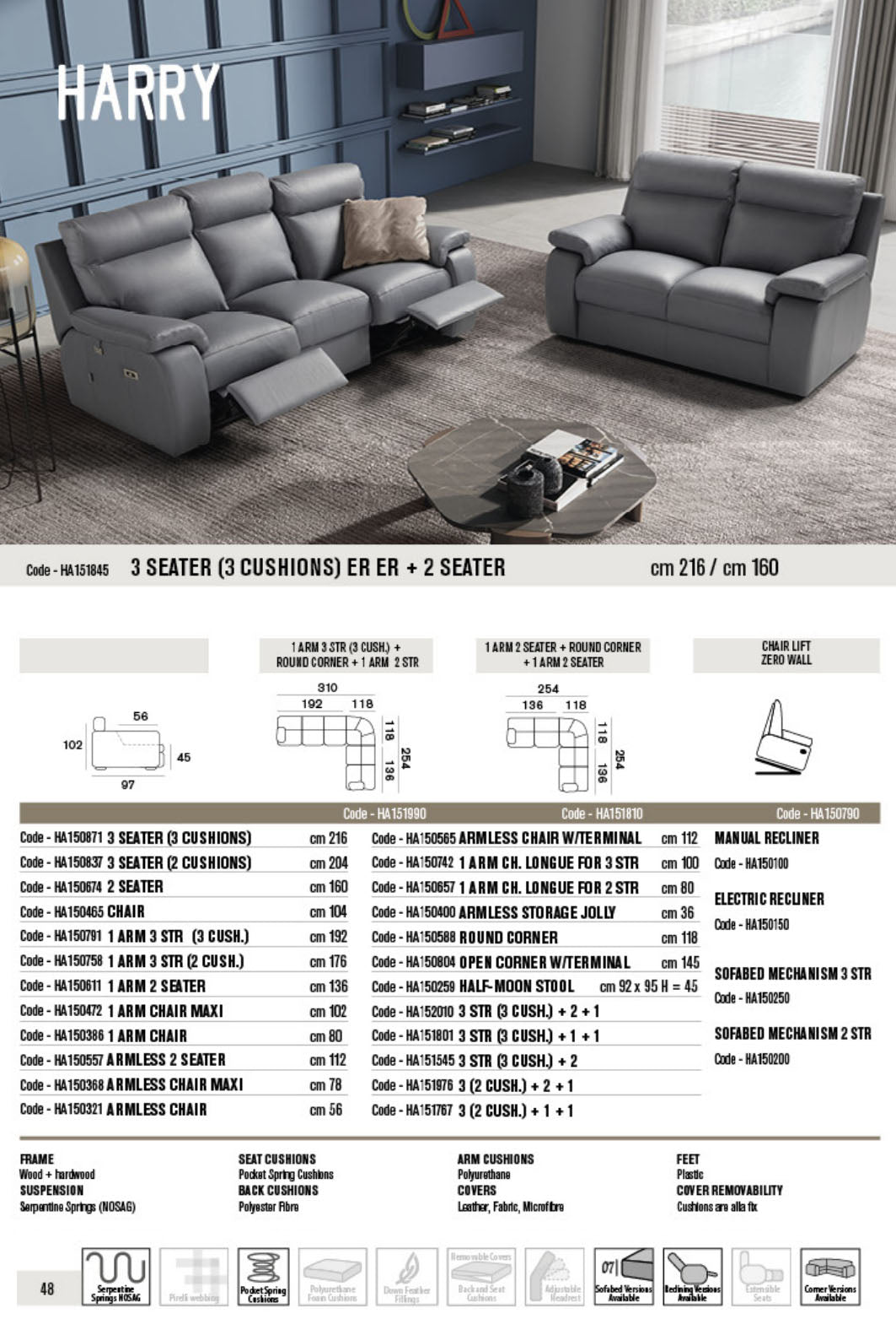 Harry Leather Sofa Collection | Newtrend Concepts Italia