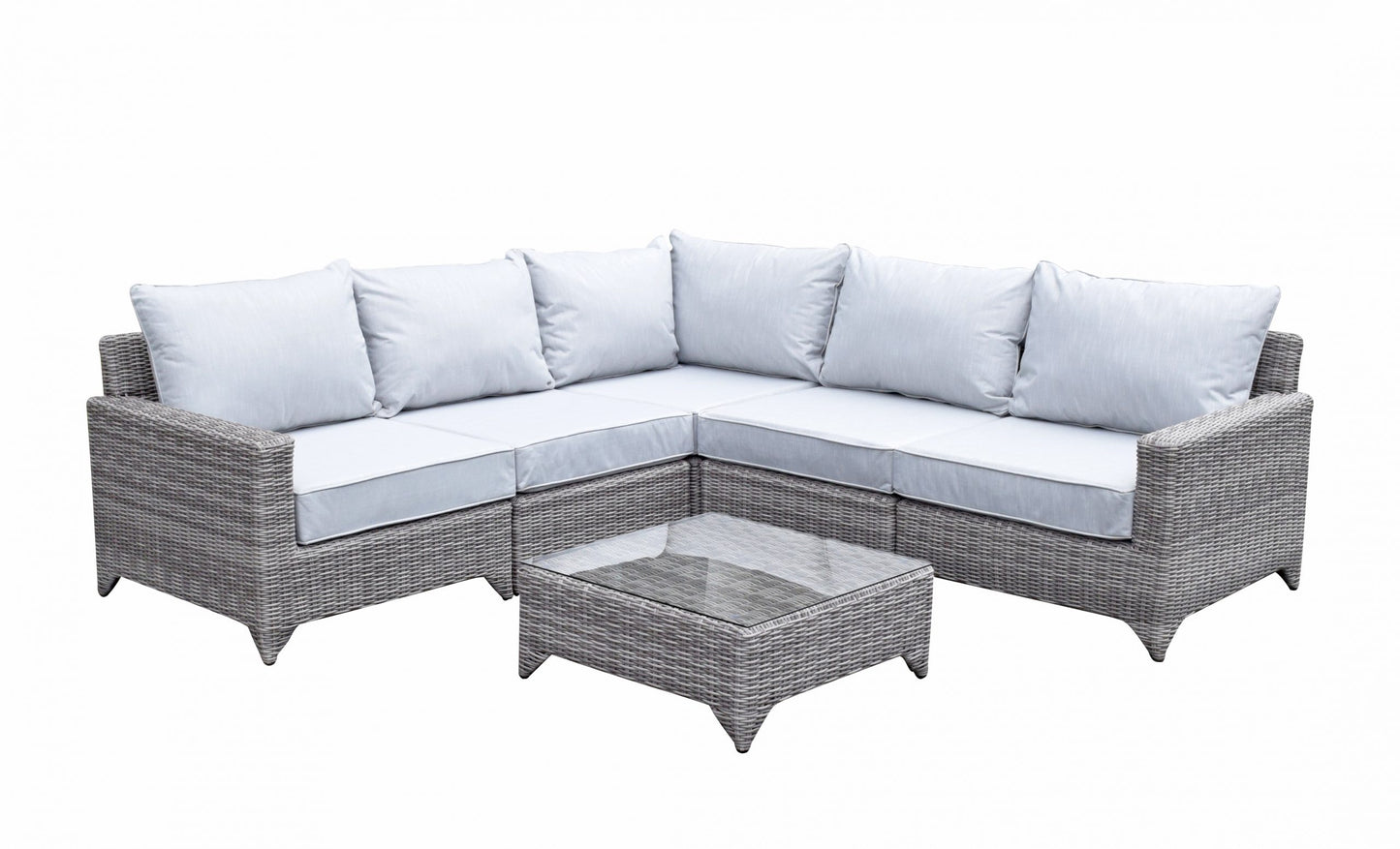 Rattan Helena Modular Corner Sofa in Grey | Hele0310
