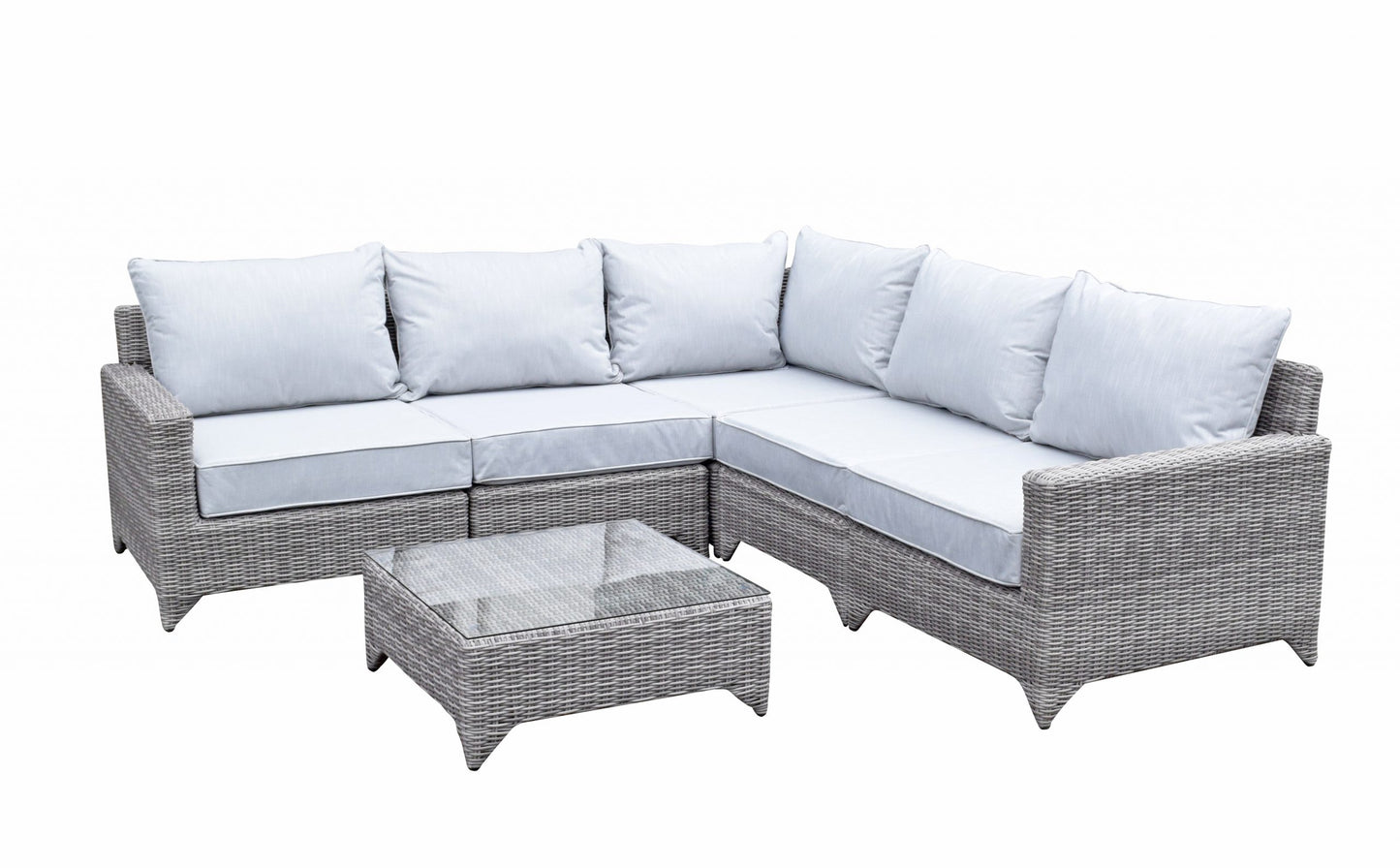 Rattan Helena Modular Corner Sofa in Grey | Hele0310