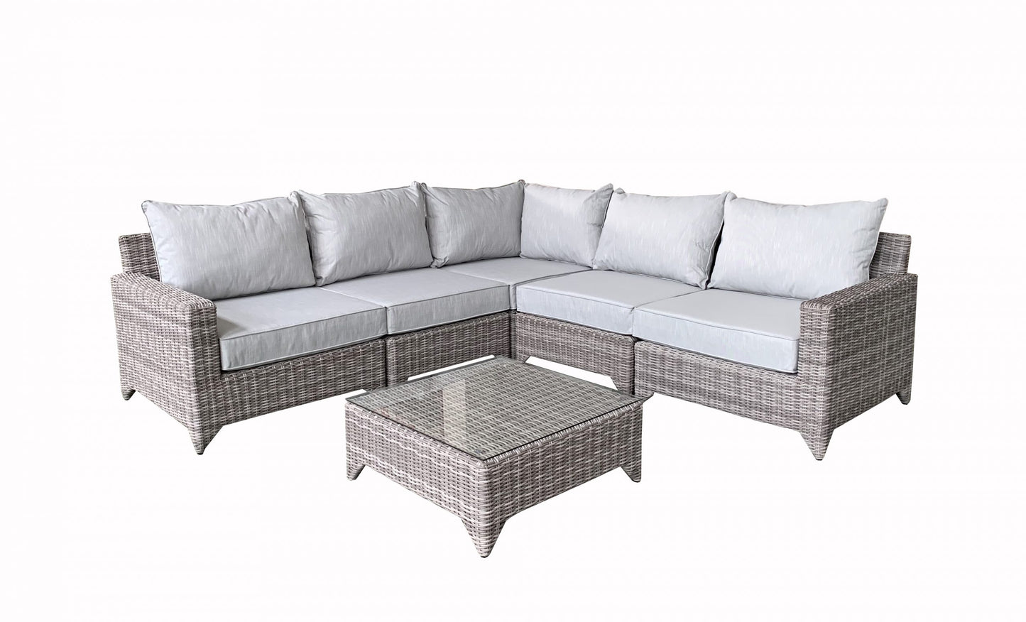 Rattan Helena Modular Corner Sofa in Grey | Hele0310