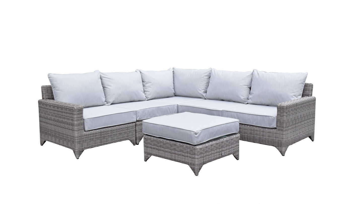 Rattan Helena Modular Corner Sofa in Grey | Hele0310
