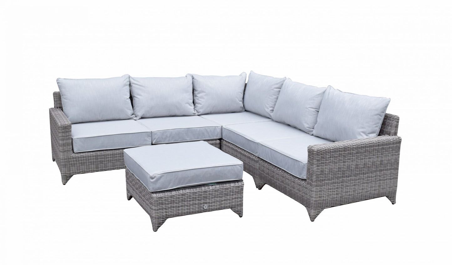 Rattan Helena Modular Corner Sofa in Grey | Hele0310