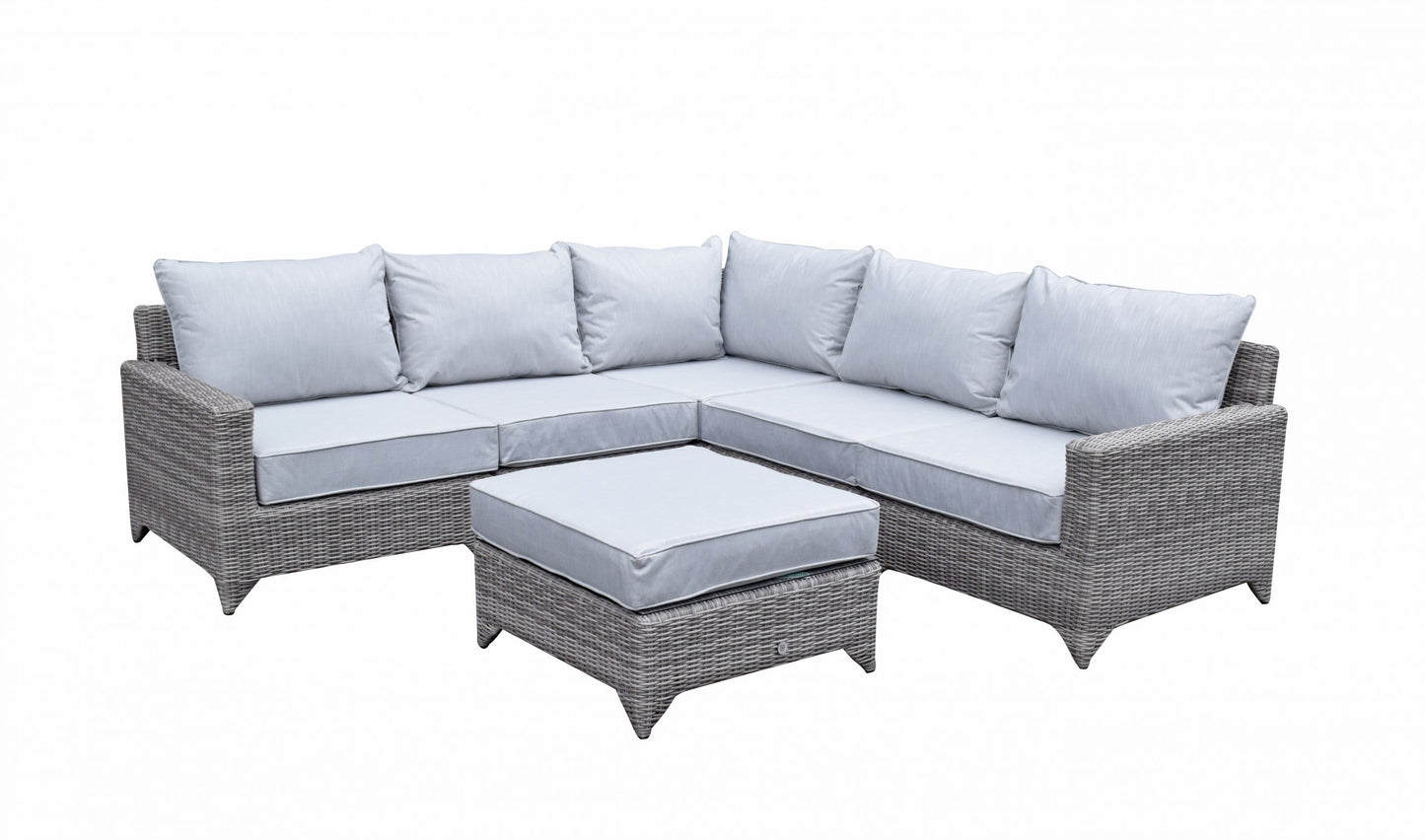 Rattan Helena Modular Corner Sofa in Grey | Hele0310