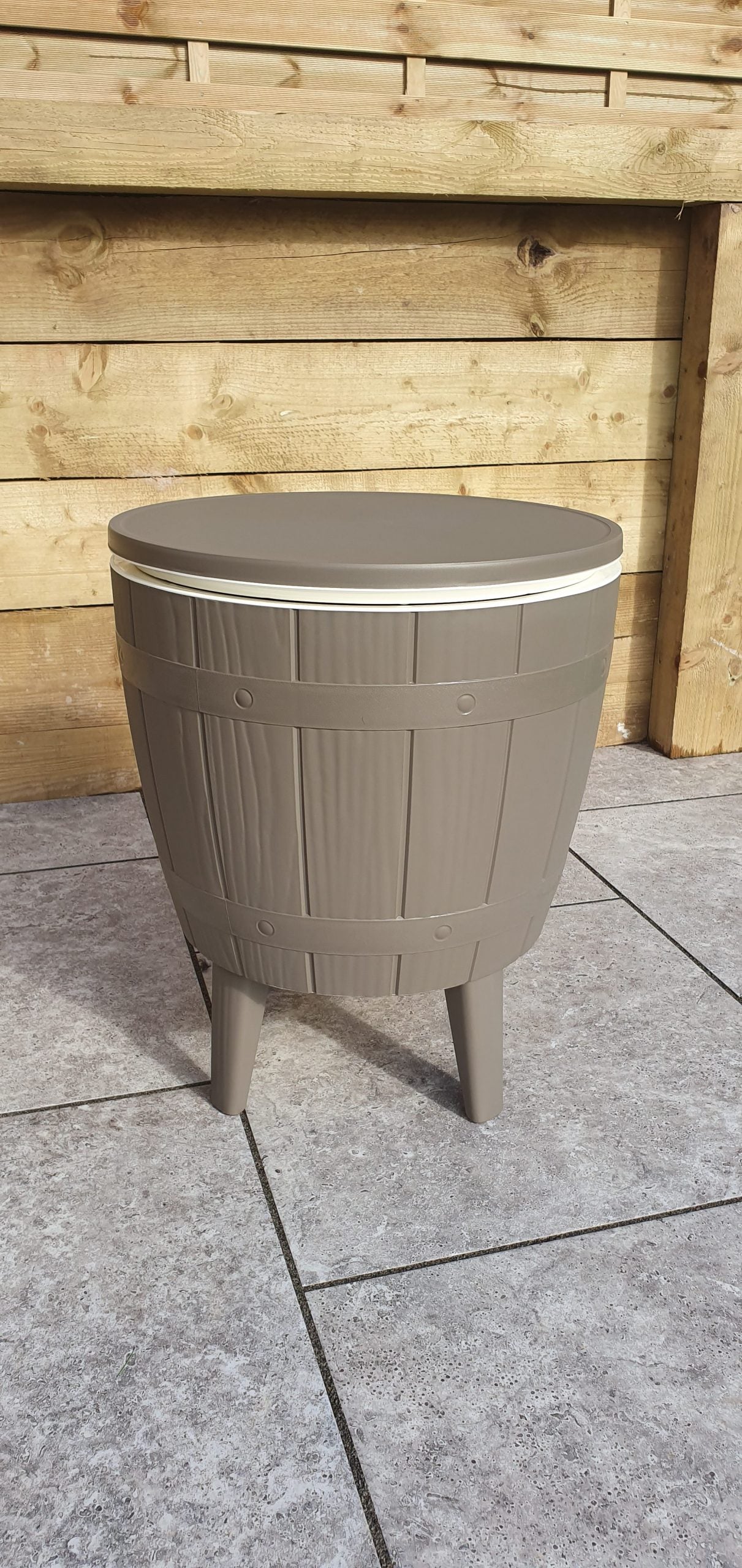 Rattan Barrel Shape Ice Bucket Table | Ice0360