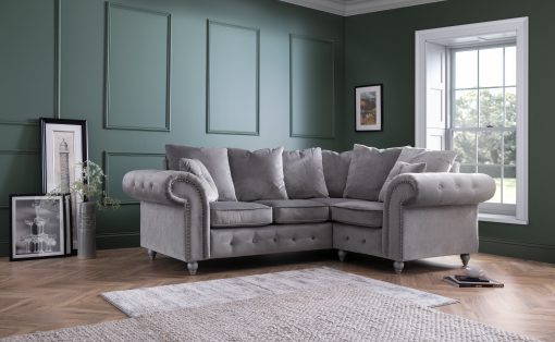 Buckingham Ex-Display Fabric Grey Corner Sofa |