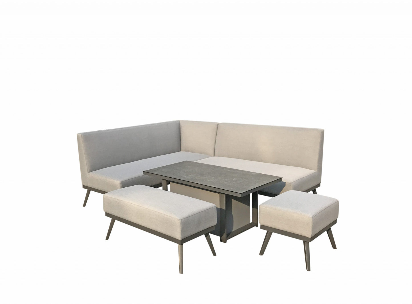 Rattan Sofa Set with Gas Lift Table in Grey | Kimm0362