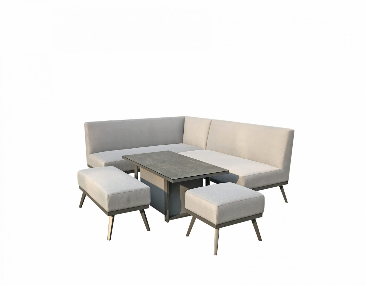 Rattan Sofa Set with Gas Lift Table in Grey | Kimm0362