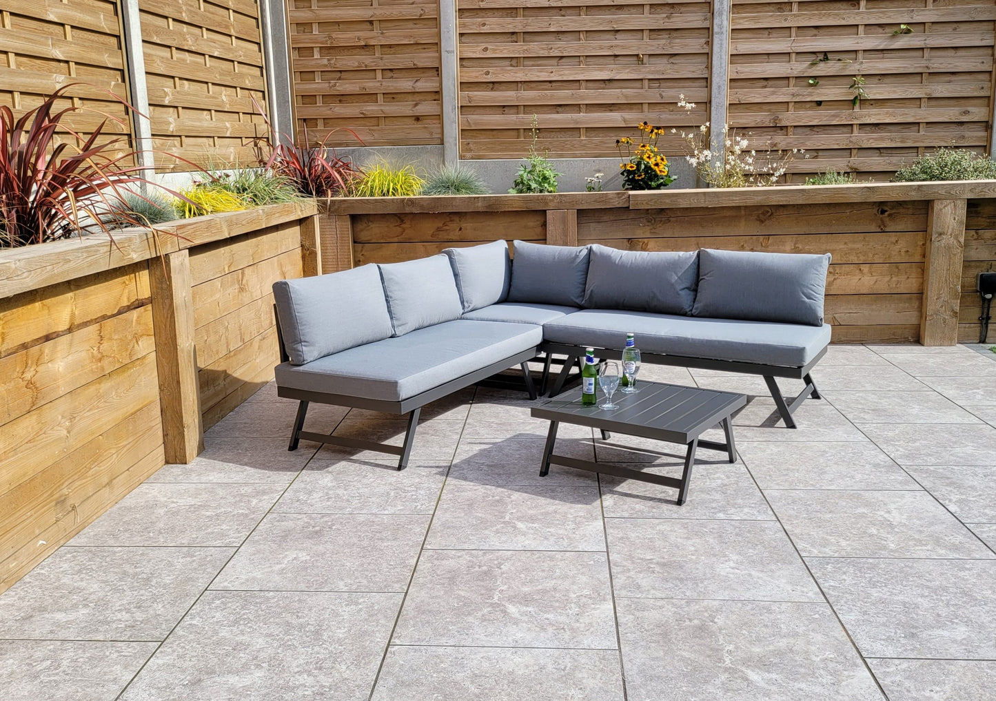 Rattan Corner Sofa Set with Lift up Headrest | Kimmie | Kimm0368