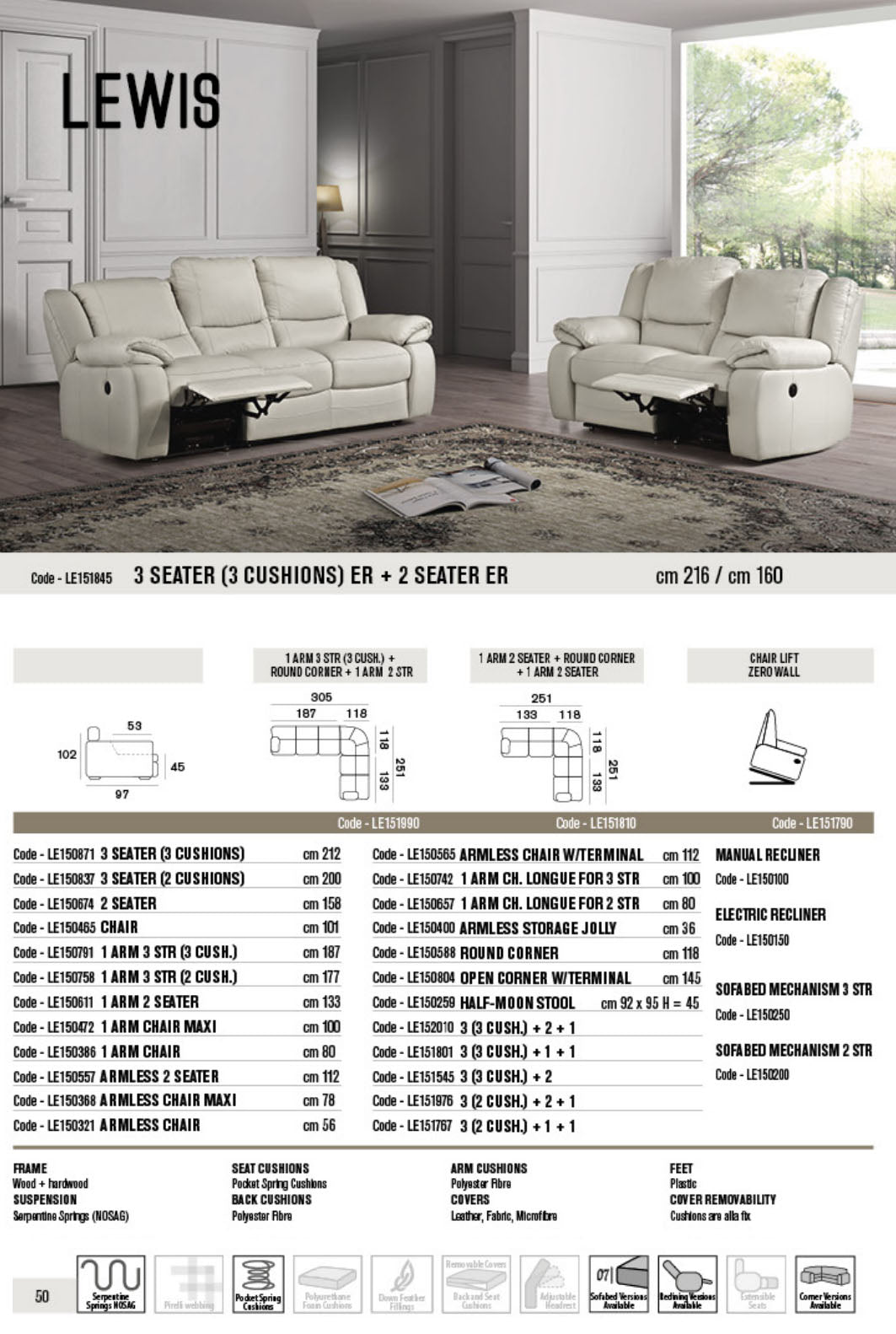 Lewis Leather Sofa Collection | Newtrend Concepts Italia