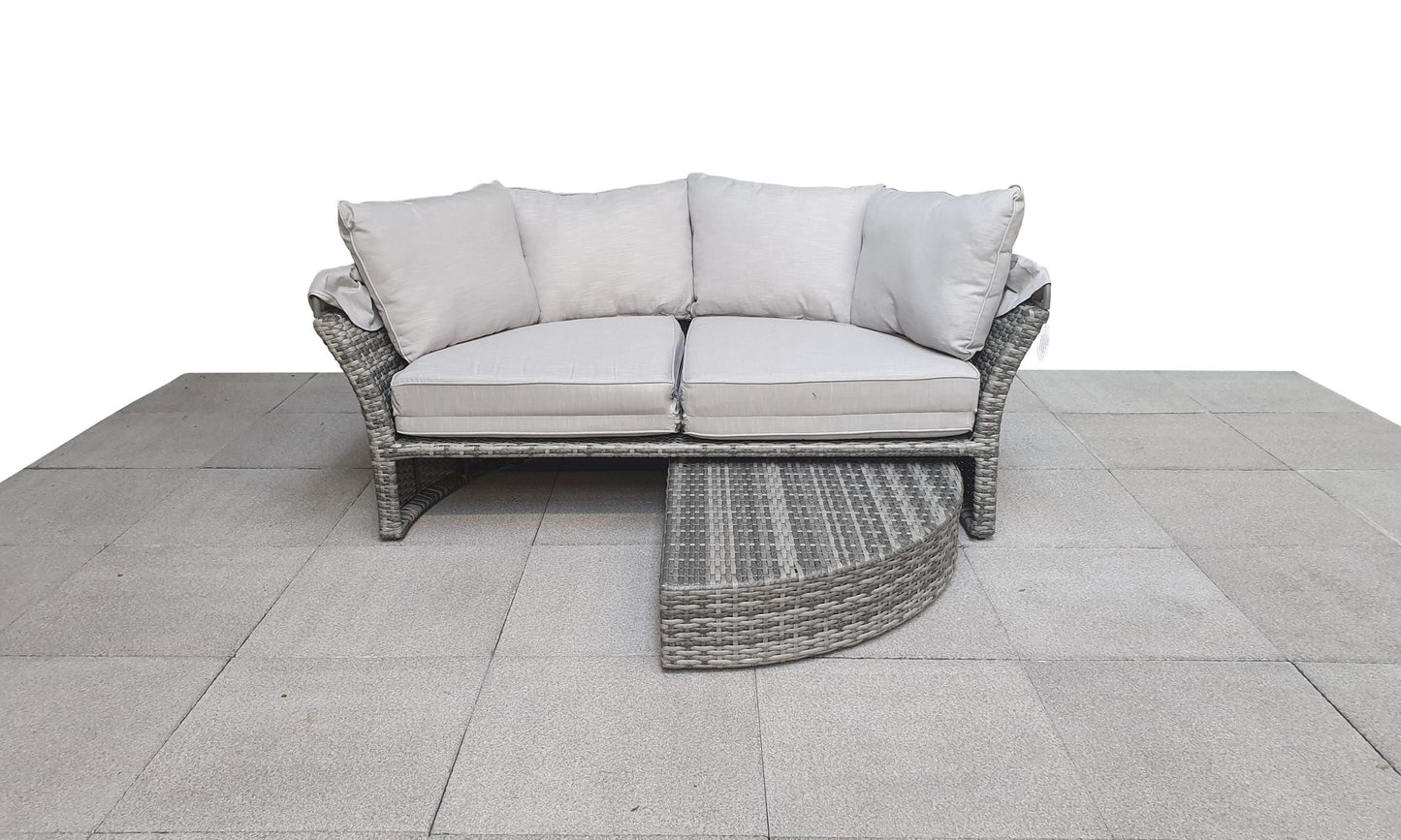 Rattan Lily Modular Daybed with Sunroof in Grey | Lily0015