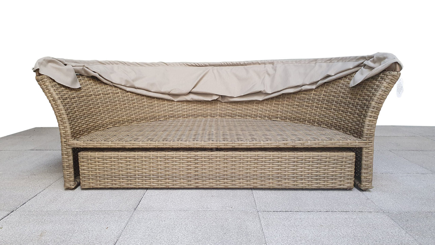 Rattan Lily Modular Daybed with Sunroof in Nature | Lily0016