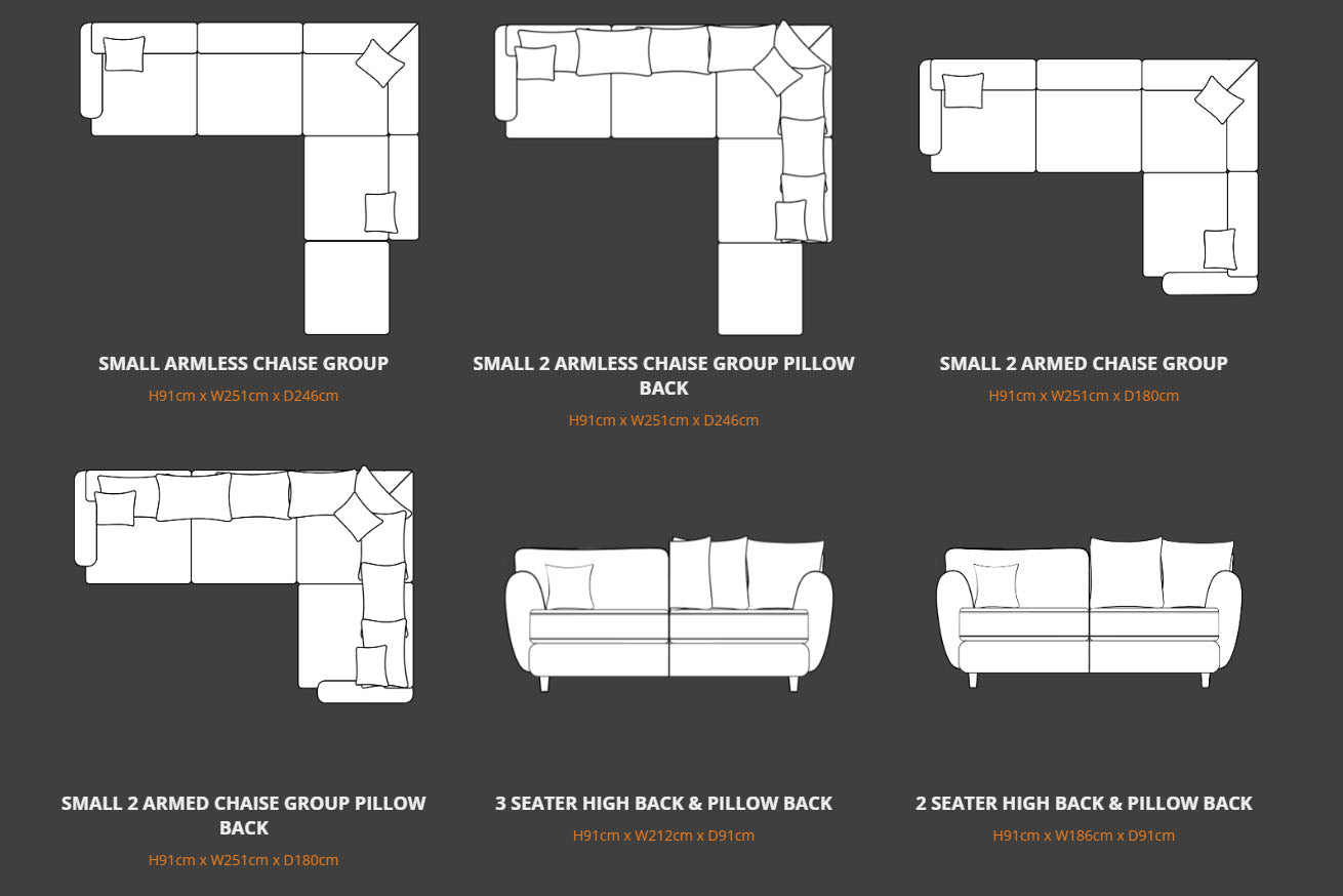 Lusso Fabric Sofa Collection | Lebus Upholstery