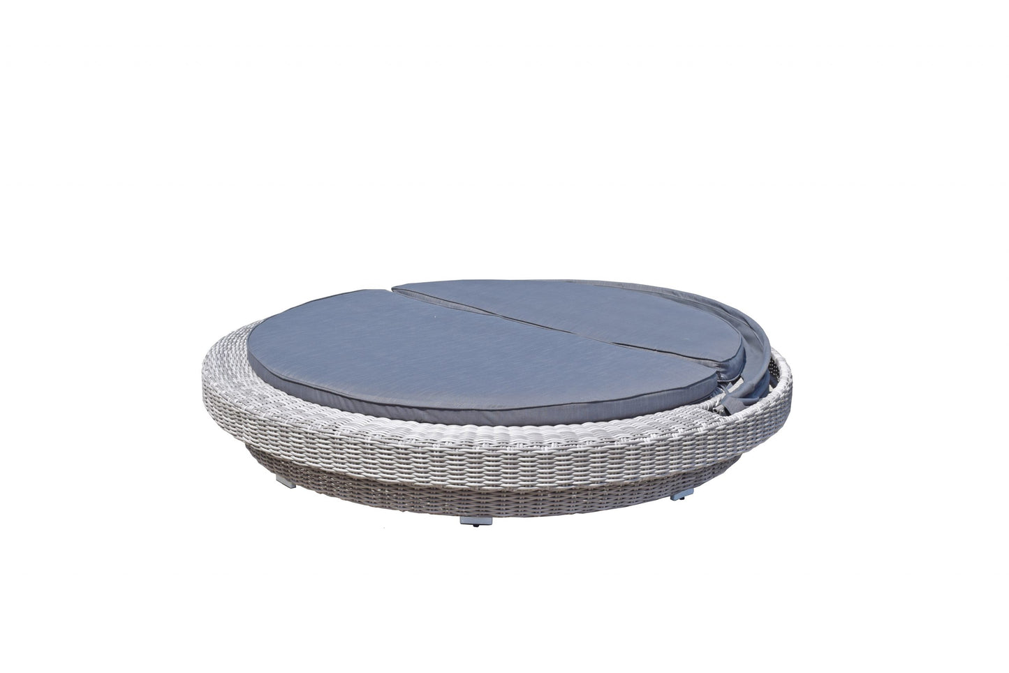 Rattan Large Round Daybed in Grey | Madison | Madi0193