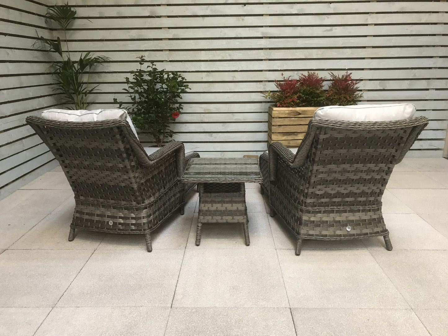 Rattan Grey Five Piece Lounge Set in Grey | Mia | Mia0102