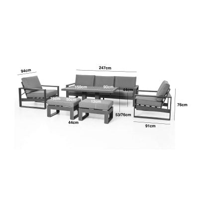 Homeflair -Amalfi Large Aluminium Corner Dining Set
