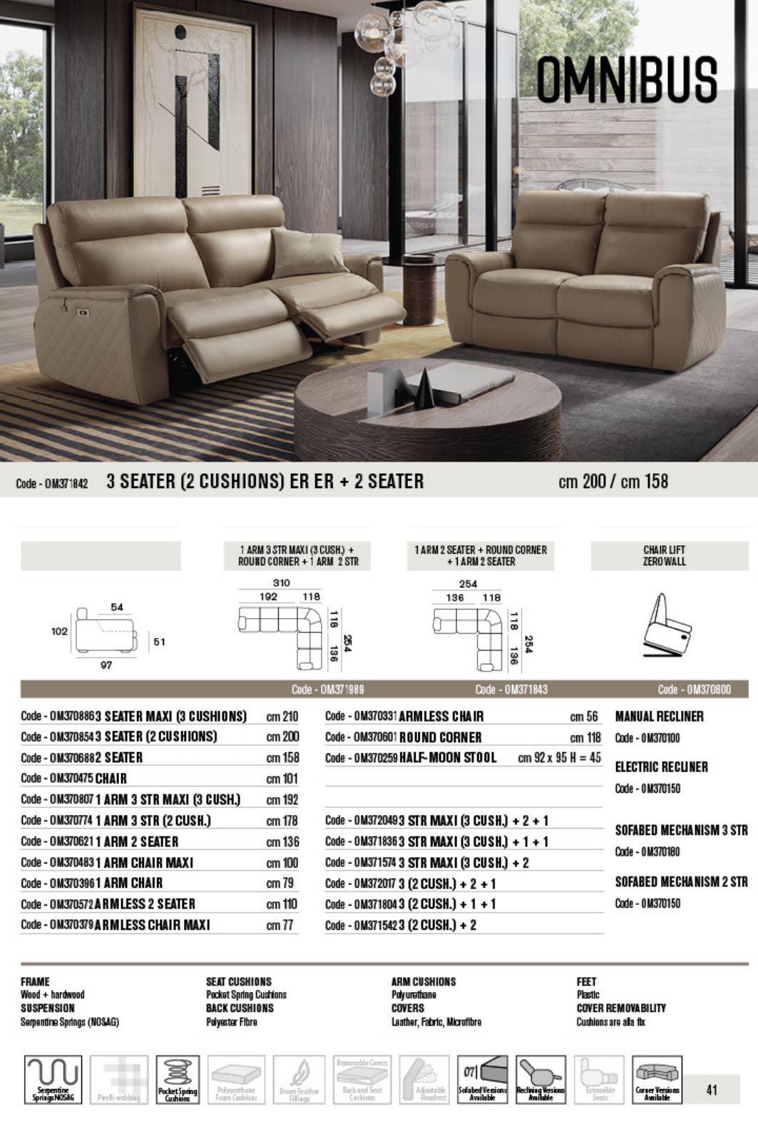 Omnibus Leather Sofa Collection | Newtrend Concepts Italia