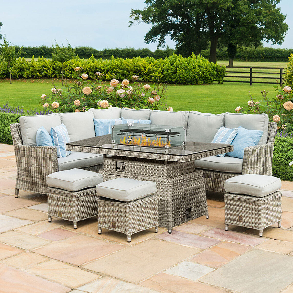 Homeflair - Oxford Corner Rattan Dining Set