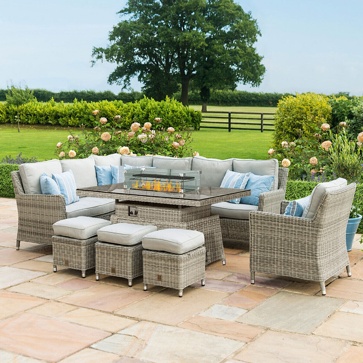 Homeflair - Oxford Corner Rattan Dining Set