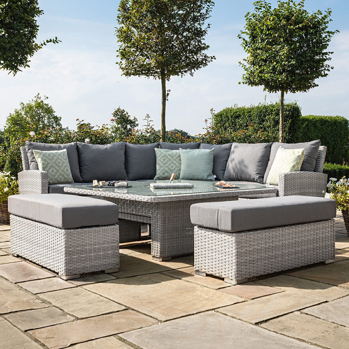 Homeflair - Ascot Deluxe Rattan Corner Dining Set