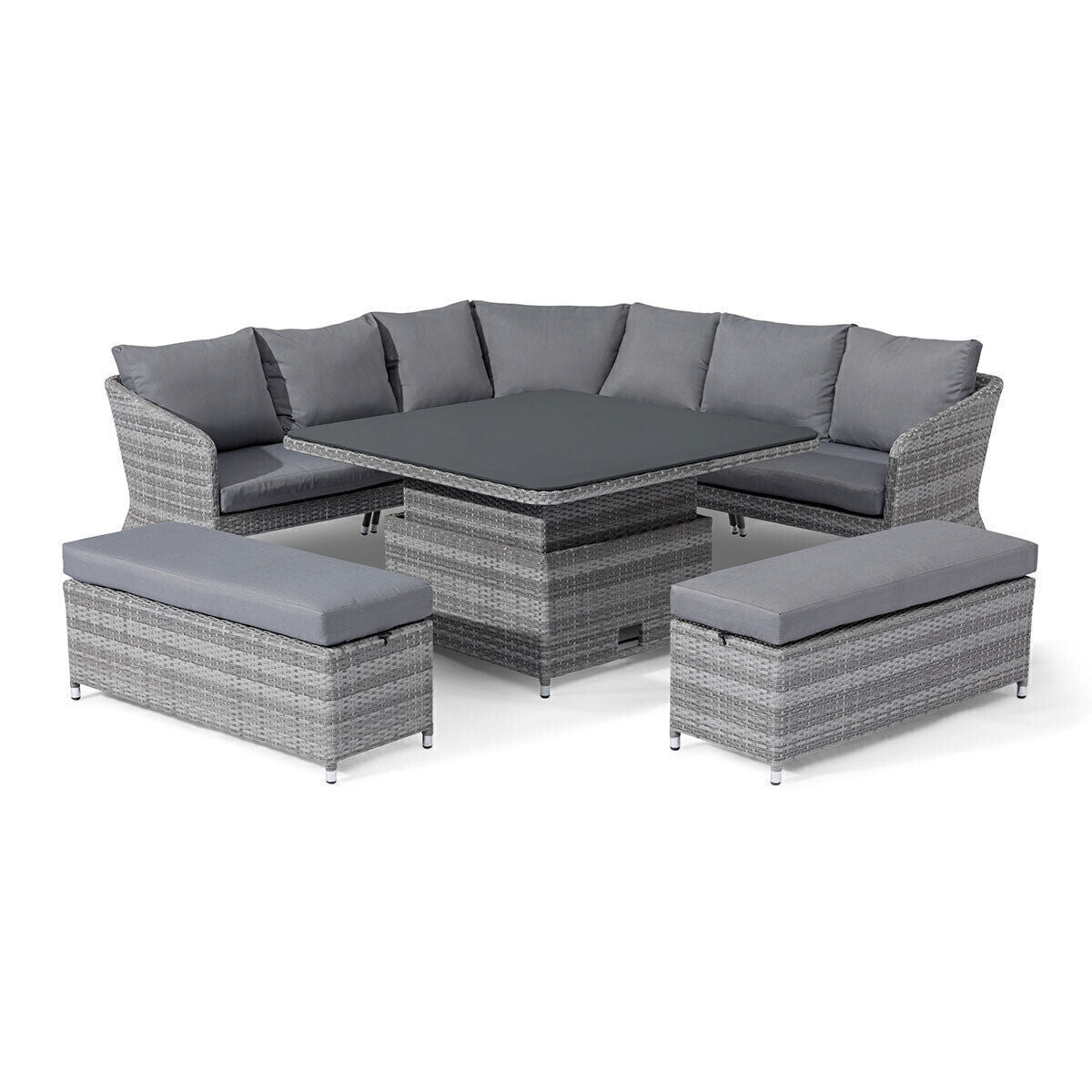 Homeflair - Santorini Deluxe Corner Rattan Dining Set