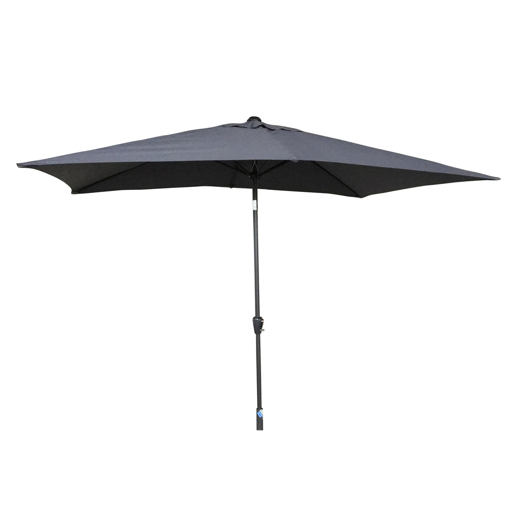 Rattan 2.5m Table Parasol in Grey with Tilt | Para0075