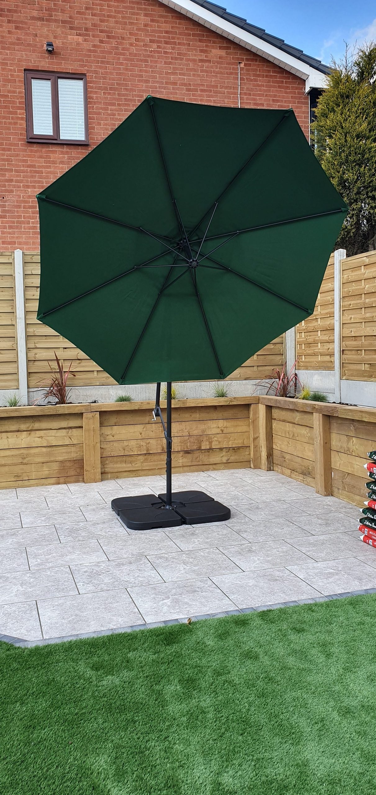 Rattan 3m Banana Parasol | Para0345