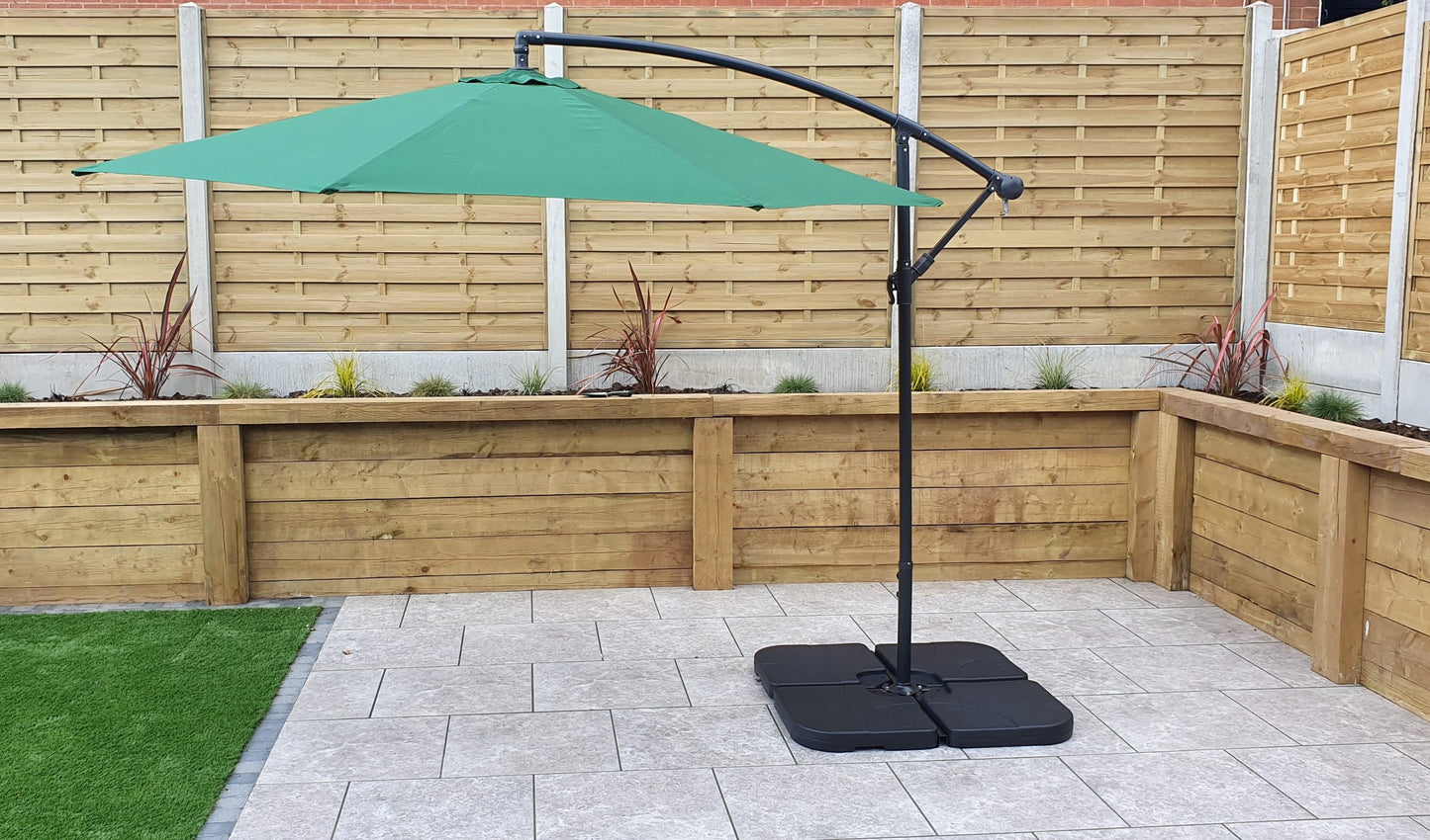 Rattan 3m Banana Parasol | Para0345
