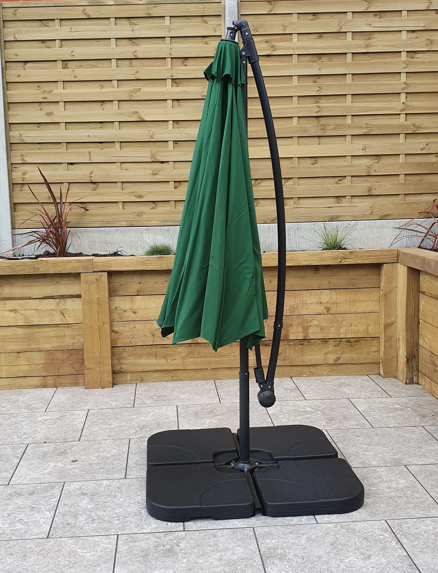 Rattan 3m Banana Parasol | Para0345
