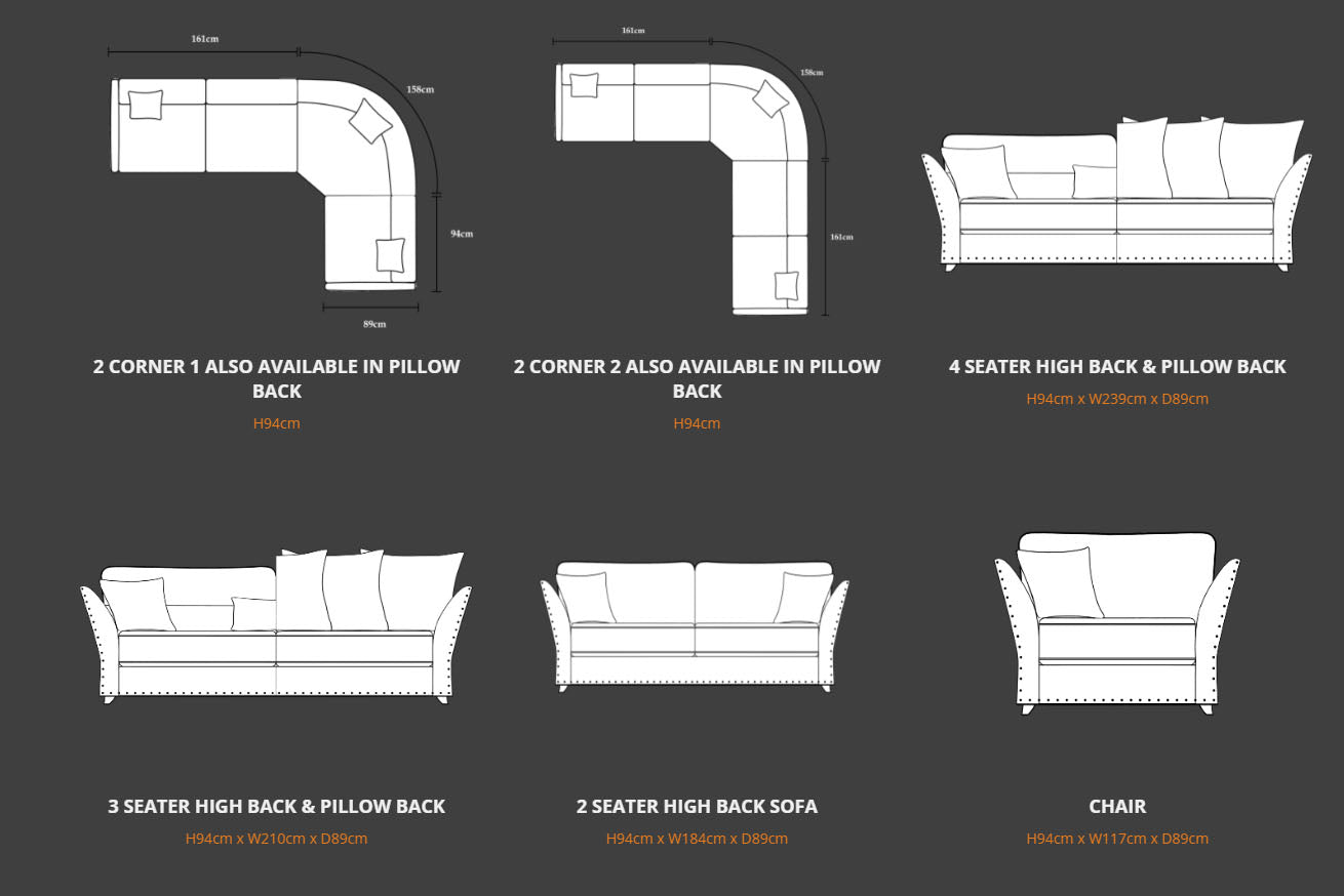 Paris Fabric Sofa Collection | Lebus Upholstery