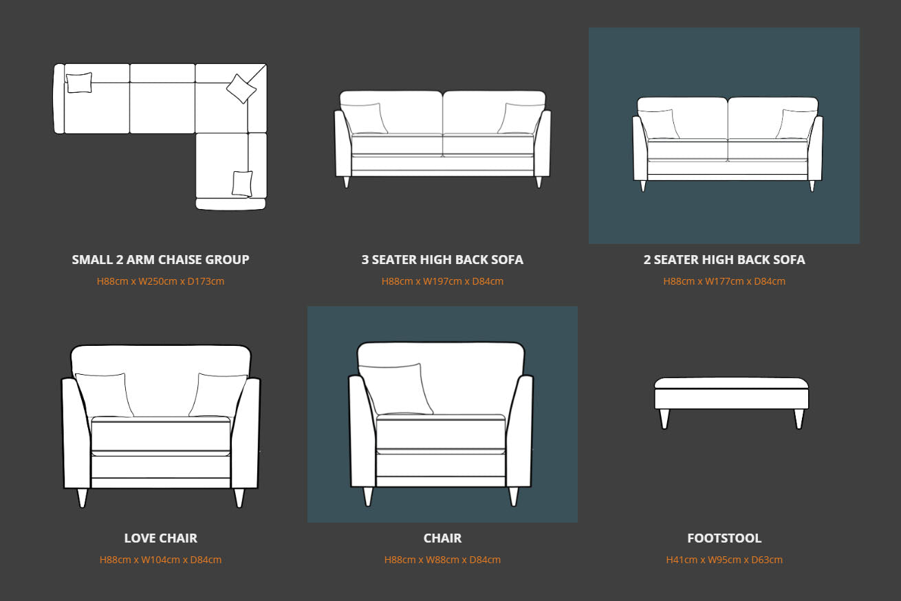 Pasha Fabric Sofa Collection | Lebus Upholstery